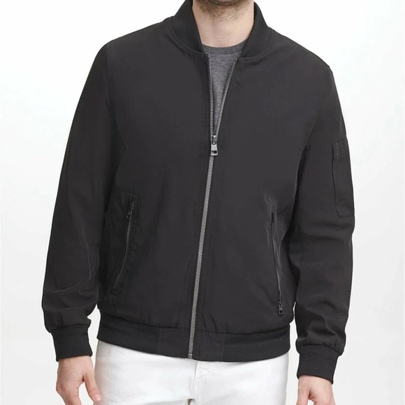 Calvin Klein Men's Charcoal Bomber Jacket - Picture 1 of 7